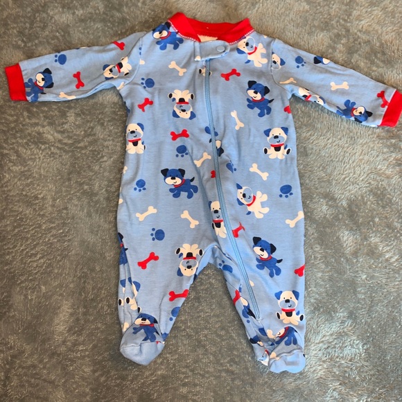newborn boy footed pajamas